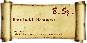Baumhakl Szandra névjegykártya